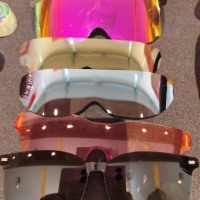Optical coating color swatches, translucent product color swatches display
